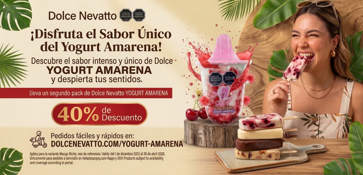 Banner de Yogurt Amarena Dolce Nevatto