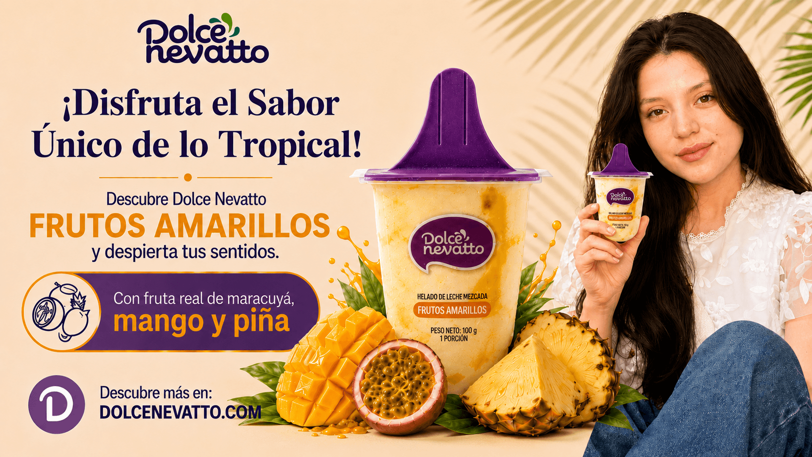 Banner de Frutos Amarillos Dolce Nevatto