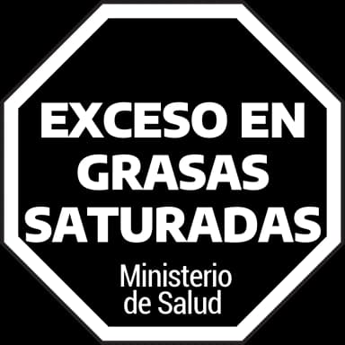 Sello de exceso en grasas saturadas